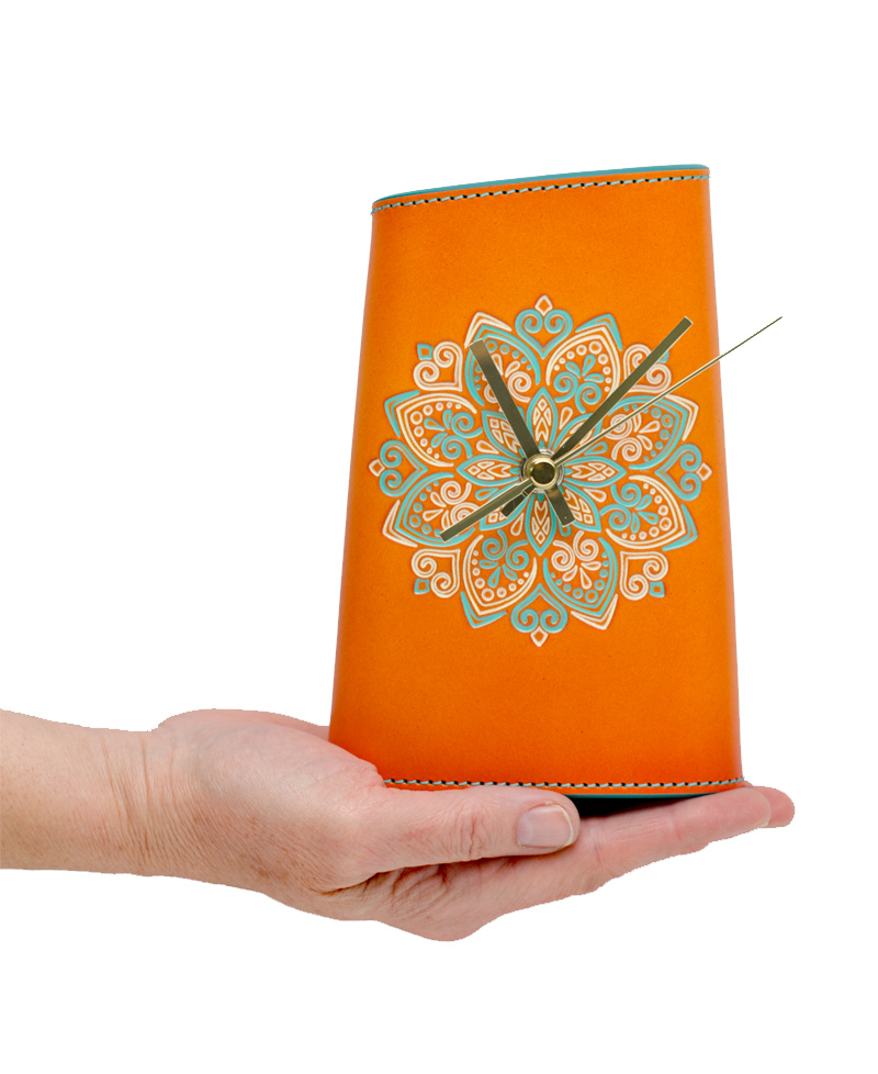 Reloj-Decoración-Sobremesa-Aire-Mandala-Orange