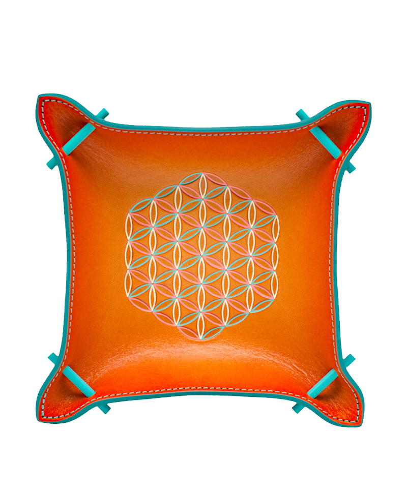 Bandeja-Vaciabolsillos-Flor-Vida-Cuadrada-M-Orange